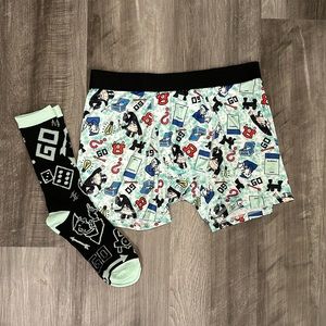 Monopoly Boxer Brief Socks Combo Set - Medium